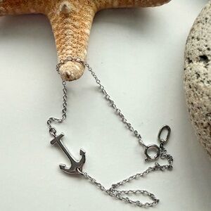 Sterling Silver Anchor Chain Bracelet